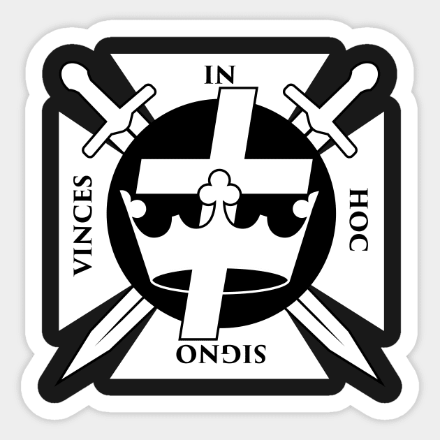 In Hoc Signo Vinces Knights Templar Crusader Seal Knights Templar Sticker TeePublic